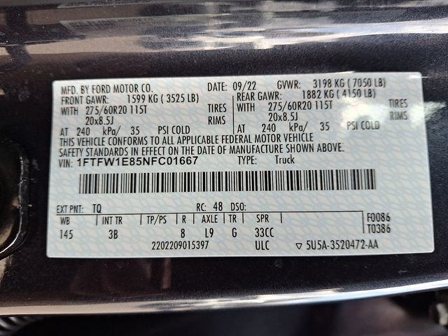 2022 Ford F-150 Platinum