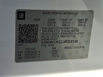 2018 Chevrolet Tahoe Premier