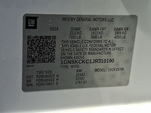 2018 Chevrolet Tahoe Premier