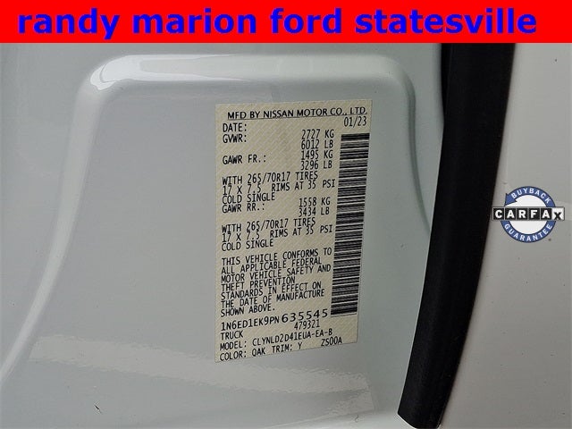 2023 Nissan Frontier PRO-4X