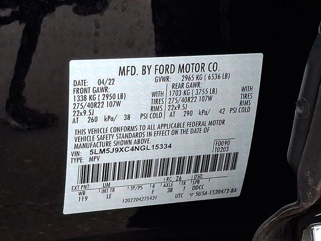 2022 Lincoln Aviator Black Label