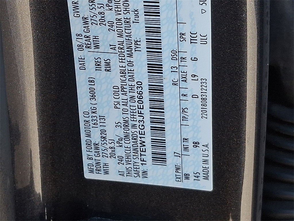 2018 Ford F-150 Platinum