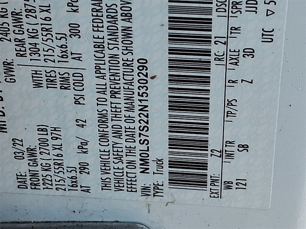 2022 Ford Transit Connect XL