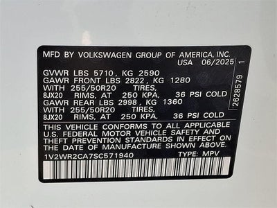 2025 Volkswagen Atlas 2.0T SE w/Technology