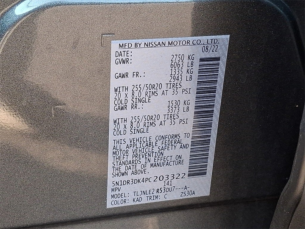 2023 Nissan Pathfinder Platinum 4WD