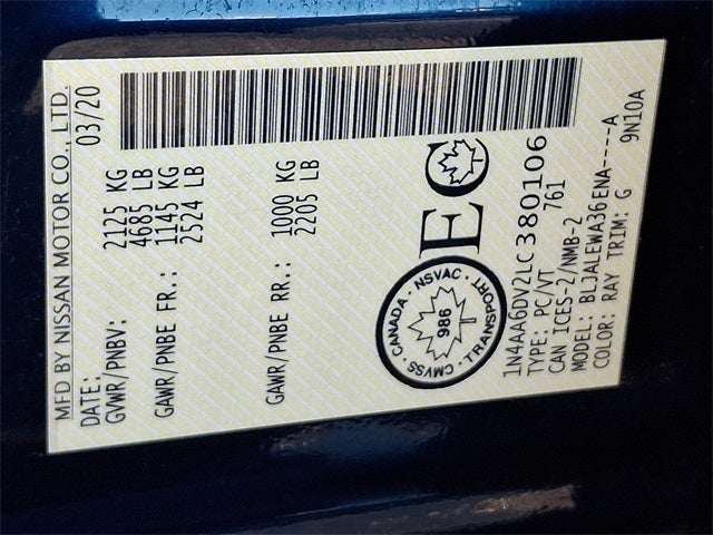 2020 Nissan Maxima 3.5 SL