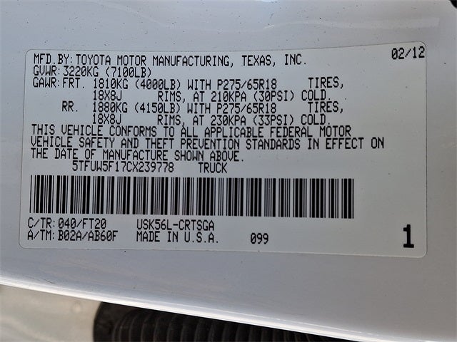 2012 Toyota Tundra SR5