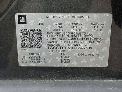 2018 Chevrolet Colorado ZR2