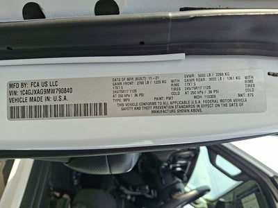 2021 Jeep Wrangler Sport