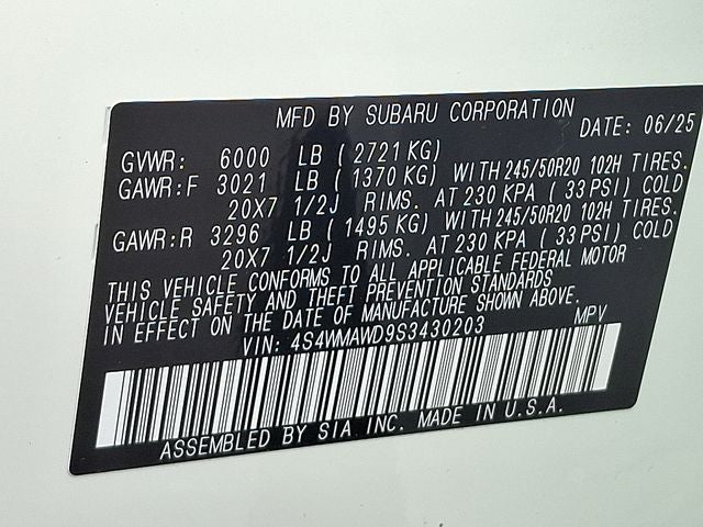 2025 Subaru Ascent Onyx Edition Touring