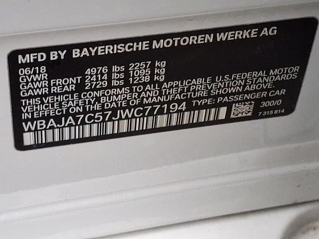 2018 BMW 5 Series 530i xDrive