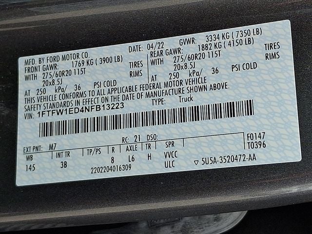 2022 Ford F-150 Platinum