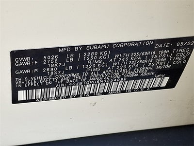 2022 Subaru Outback Touring XT