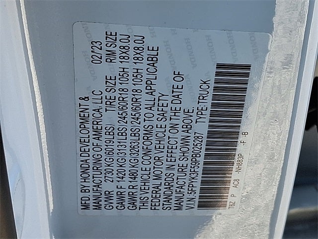 2023 Honda Ridgeline RTL