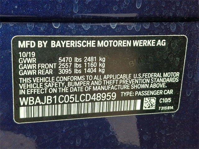 2020 BMW 5 Series 530e xDrive iPerformance