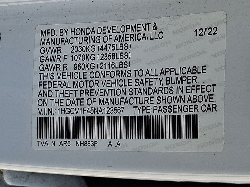 2022 Honda Accord Sport Special Edition