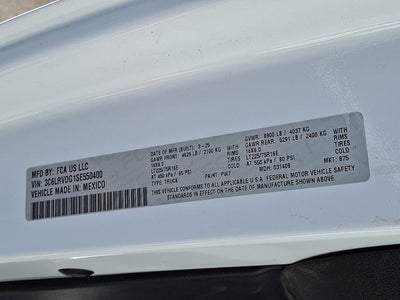 2025 RAM ProMaster 2500 Cargo Van Tradesman High Roof 159' WB w/Pass Seat