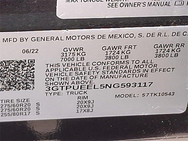 2022 GMC Sierra 1500 4WD Crew Cab Short Box AT4